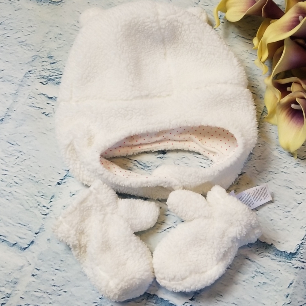 Kids Ear Hat and Mittens Set - Picture 2 of 5